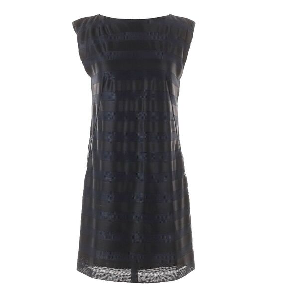 Harvey Faircloth Dress Womens 2 Blue Mesh Office Professional Neutral Minimalist - Picture 1 of 7